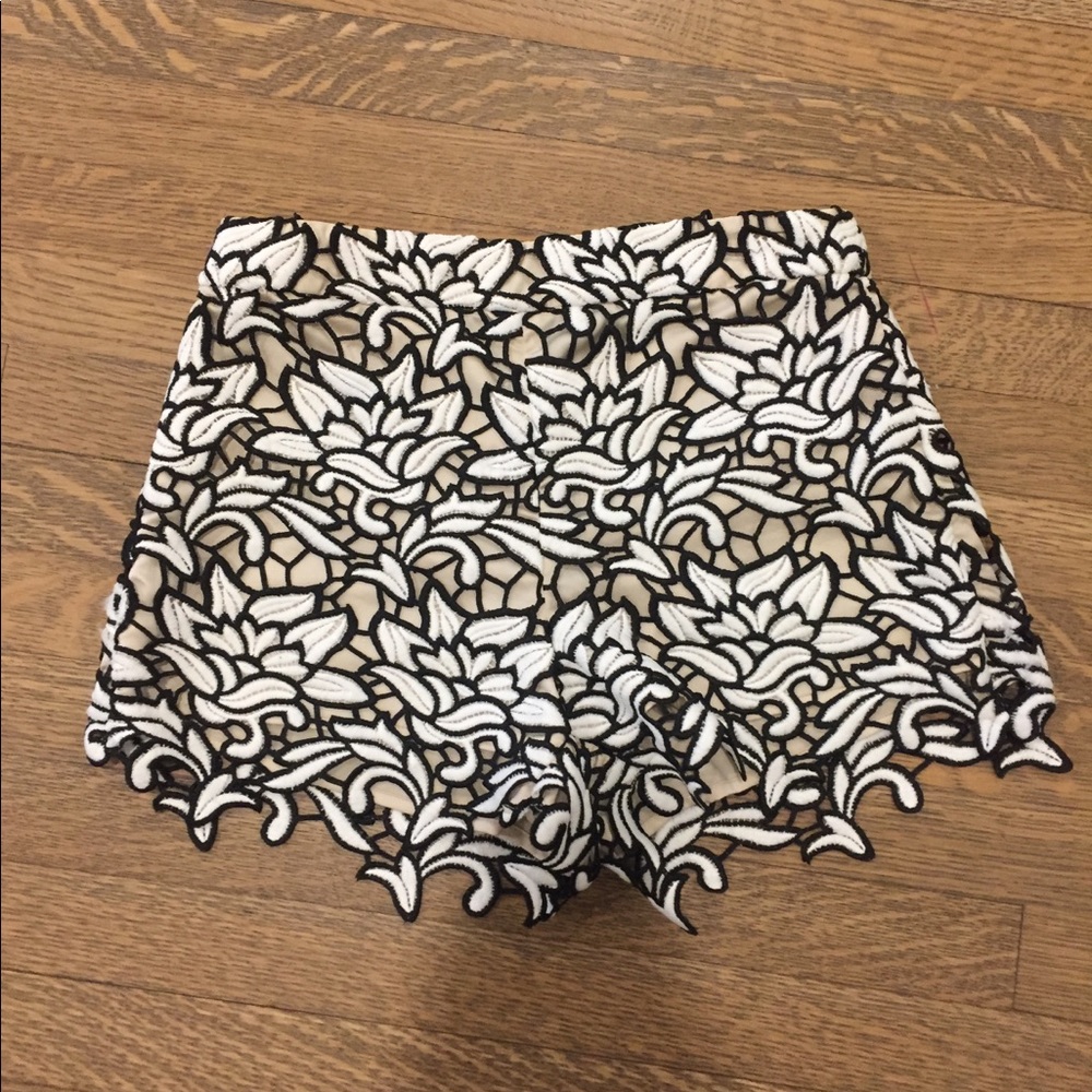 Alice and Olivia lace shorts